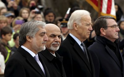 محمد اشرف غنی  و عبدالله عبدالله در رأس یک هیئت دولتی عازم ایالات متحدۀ امریکا شد