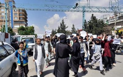 نیروهای طالبان مانع تظاهرات مردم غرب کابل شدند